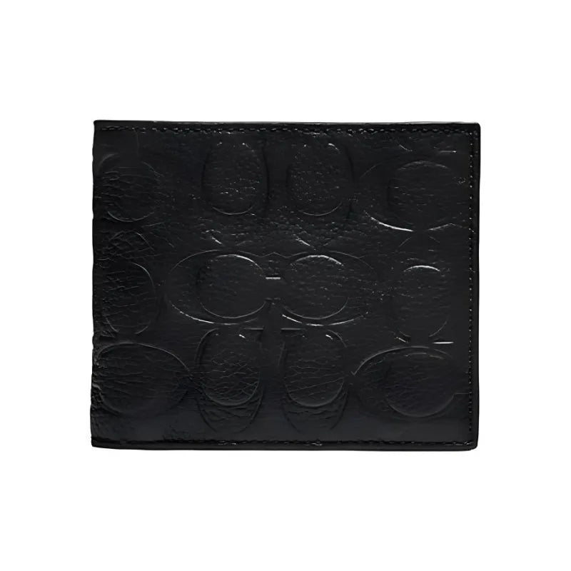 Co_ach Three-in-One Wallet in Signature Leather C1231 Blk