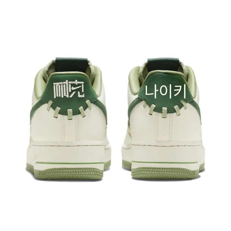 Ni_ke Air Force 1 Low-Top Skateboarding Shoes Unisex White Green
