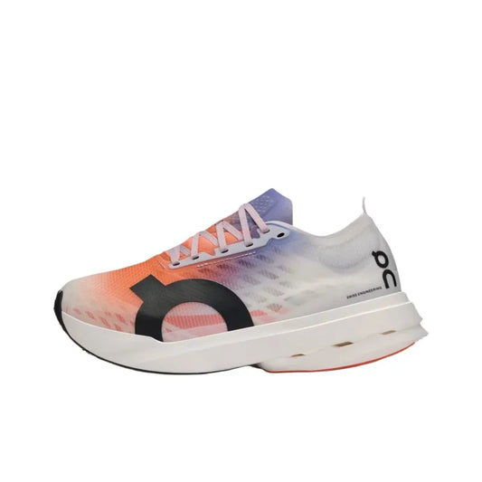 O_n Cloud_boom Strike Comfortable, Breathable Low-Top Marathon Long-Distance Running Shoes for Men, White, Orange