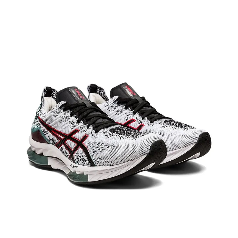 ASI_CS Gel Kinsei Blast Low-Top Casual Running Shoes for Men in White and Red