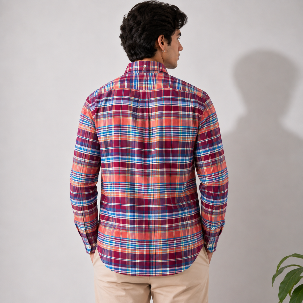 Po_lo Ralph Lauren Men's Multicolor Plaid Button-Down Shirt | Premium Cotton | Custom Fit