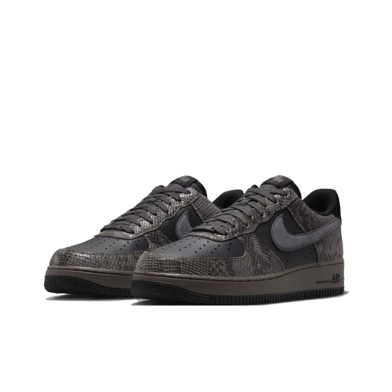 N_ike Air Force 1 Low Snakeskin Off Noir Light Carbon