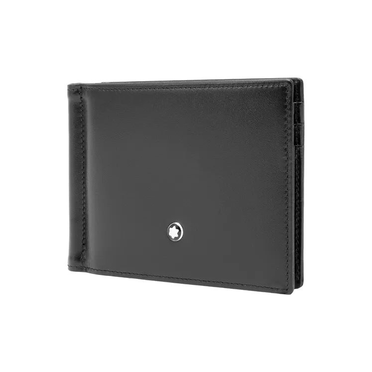 Mont blanc Meisterstück 6cc Money Clip Bifold Wallet Black