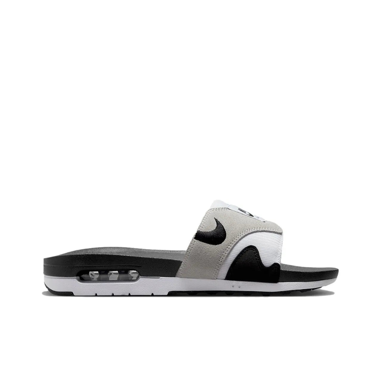 NI_KE Air Max Style Comfort Slides – Black Grey Premium Casual Slippers for Men