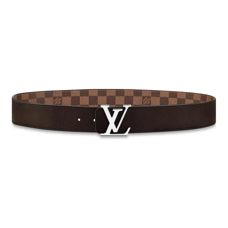 Louis Vuitton Original Calfskin Leather Belt for Men and Women, Brown, Width 4CM
