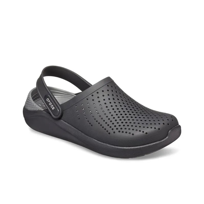Cr_ocs LiteRide Slip-On + Abrasion-Resistant Sports Sandals, Unisex, Slate Gray