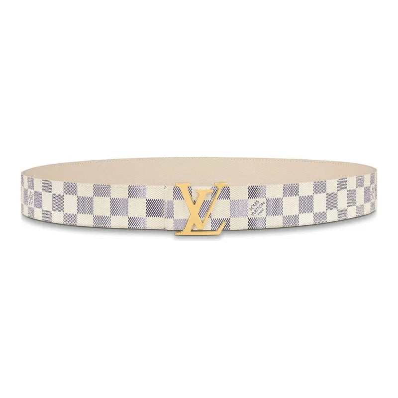 LOUISVUITTON canvas and calfskin belt men's beige width 4CM