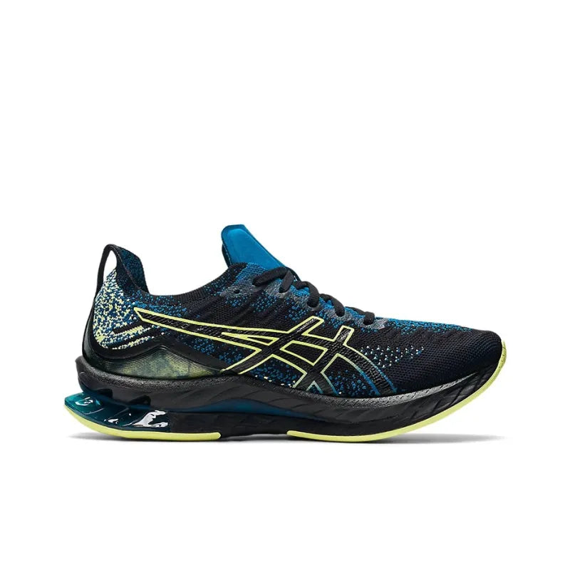 Asi_cs Gel Kinsei Blast Low-Top Casual Running Shoes for Men, Black and Blue