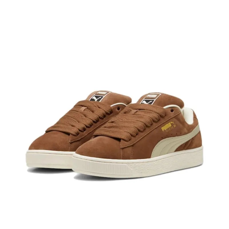 Puma Suede XL Abrasion-Resistant Low-Top Skateboarding Shoes for Men, Brown
