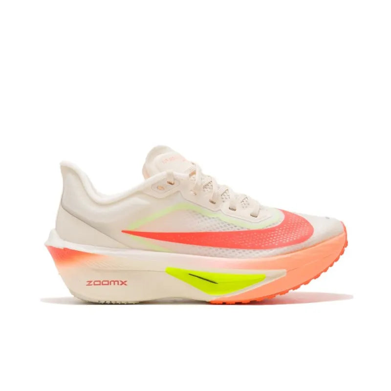 Ni_ke Zoom Fly 6 Breathable Low-Top ZoomX Training Racing Running Shoe men's White Orange
