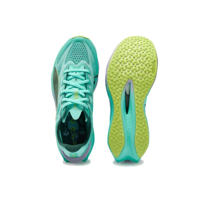Puma Deviate Nitro Elite 4 Men's Running Shoes x HYROX Deviate Nitro Elite Shock-absorbing Green Shoes