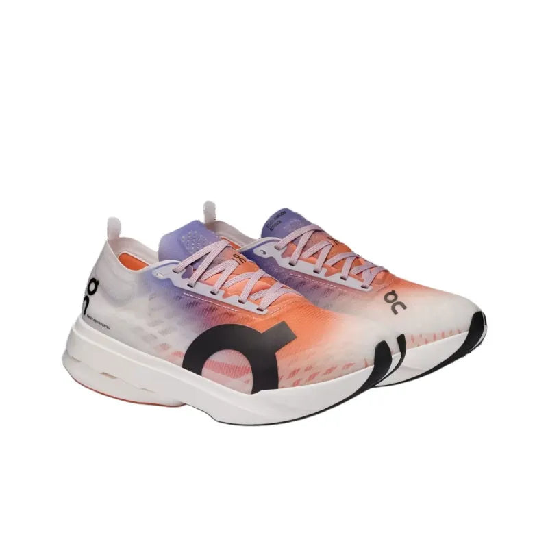 O_n Cloud_boom Strike Comfortable, Breathable Low-Top Marathon Long-Distance Running Shoes for Men, White, Orange