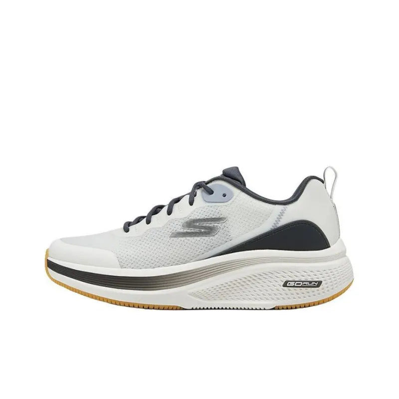 Skec_hers GO RUN Elevate 2.0 Comfortable, Supportive Low-Top Casual Training Running Shoe for Men, White, Gray