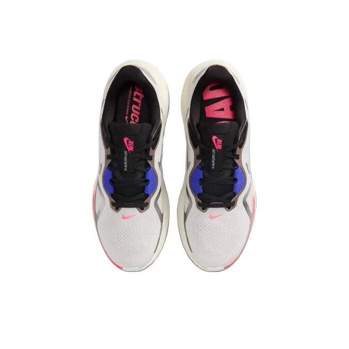 Ni ke Structure 26 Men's Running Shoes White/Silver/Black