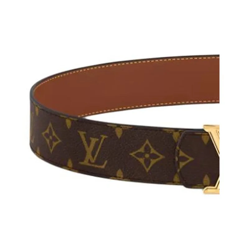 LouisVuitton Dimension Canvas Leather Belt Men Brown 4CM Width
