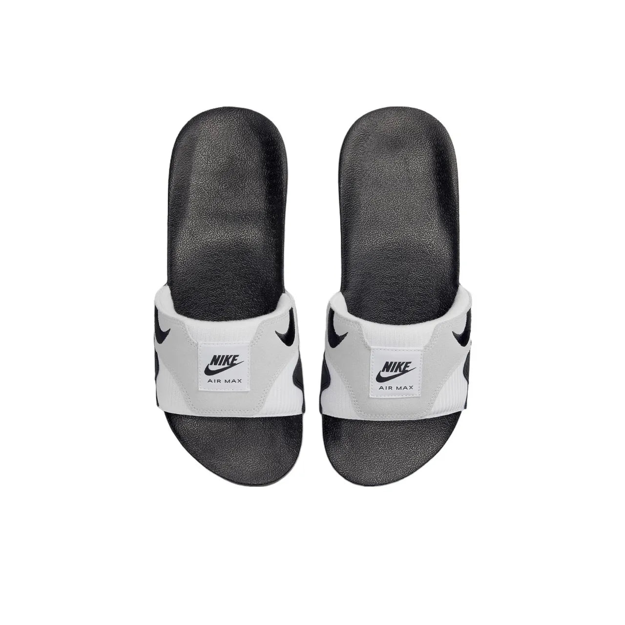 NI_KE Air Max Style Comfort Slides – Black Grey Premium Casual Slippers for Men
