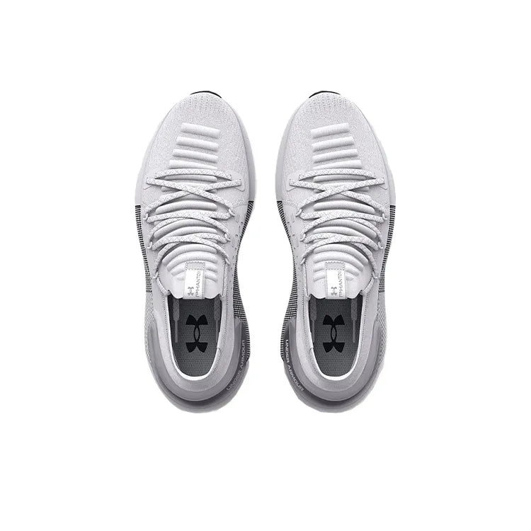 UndrArmr HOVR Phantom 3 Cushioned, Abrasion-Resistant Low-Top Running Shoe men's White