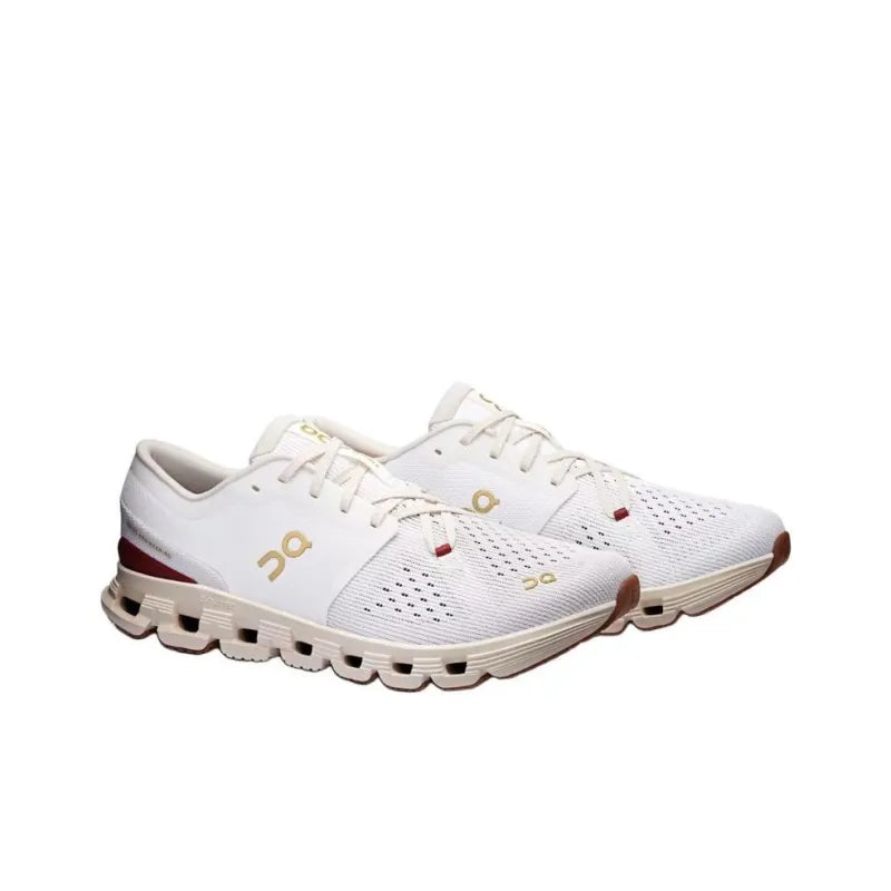 O_n Cloud X4 Supportive Low-Top Casual Running Shoes for Men Ivory White