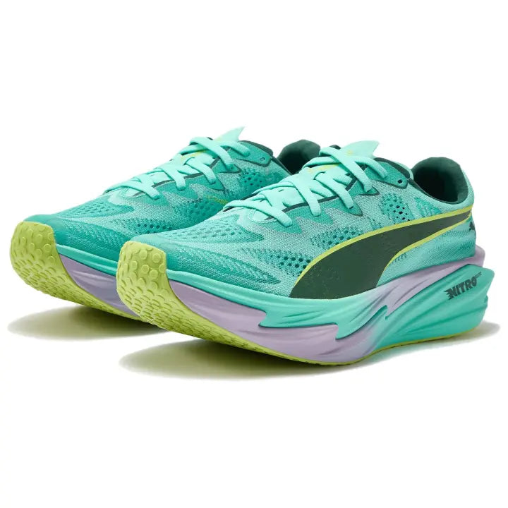 Puma Deviate Nitro Elite 4 Men's Running Shoes x HYROX Deviate Nitro Elite Shock-absorbing Green Shoes
