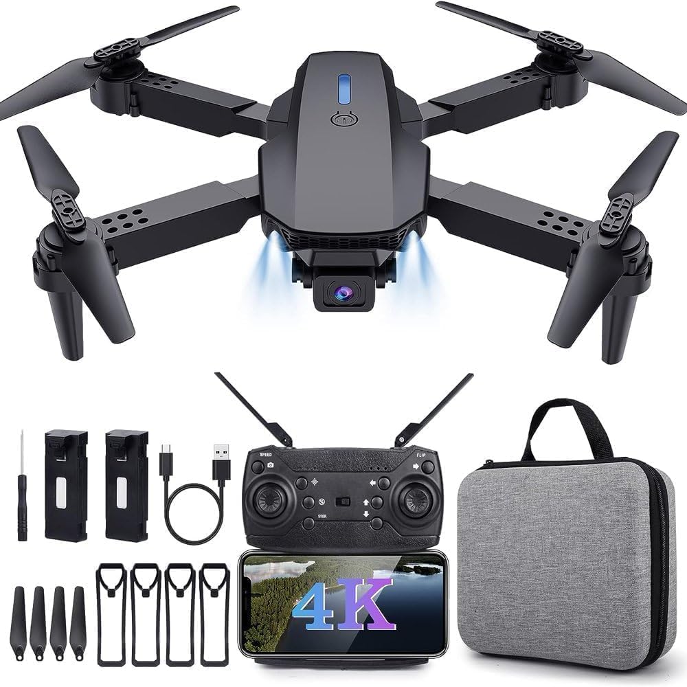 DRoNe wItH hD DuAl cAmErA BrUsHlEsS MoToR, oNe cLiCk tAkEoFf/lAnDiNg FlIp rOlLiNg gEsTuRe cOnTrOl wI-Fi cAmErA ReMoTe cOnTrOl -X DrOnE (E88)