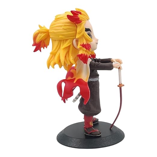 Demon Slayer Rengoku Action Figure – Flame Hashira Kyojuro Collectible Toy, Anime PVC Figurine with Sword, Kimetsu no Yaiba Statue for Fans & Kids - Rengoku