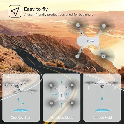 DRoNe wItH hD DuAl cAmErA BrUsHlEsS MoToR, oNe cLiCk tAkEoFf/lAnDiNg FlIp rOlLiNg gEsTuRe cOnTrOl wI-Fi cAmErA ReMoTe cOnTrOl -X DrOnE (E88)
