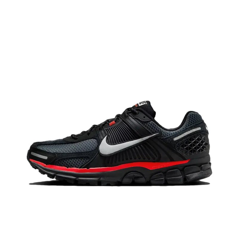 Ni_ke Zoom Vomero 5 Slip-Resistant and Abrasion-Resistant Low-Top Casual Running Shoes for Men and Women, Black and Red