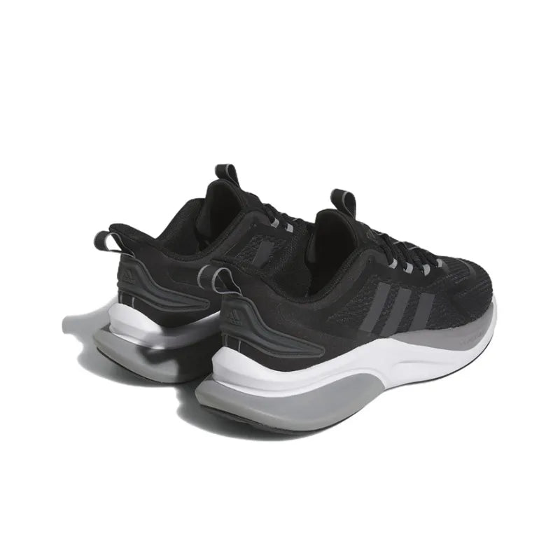 Adi_das Alphabet Bounce+ Comfort Fabric Abrasion-Resistant, Breathable Low-Top Casual Training Long-Distance Running Shoes for Men, Black, Single-Layer