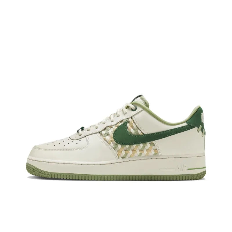 Ni_ke Air Force 1 Low-Top Skateboarding Shoes Unisex White Green