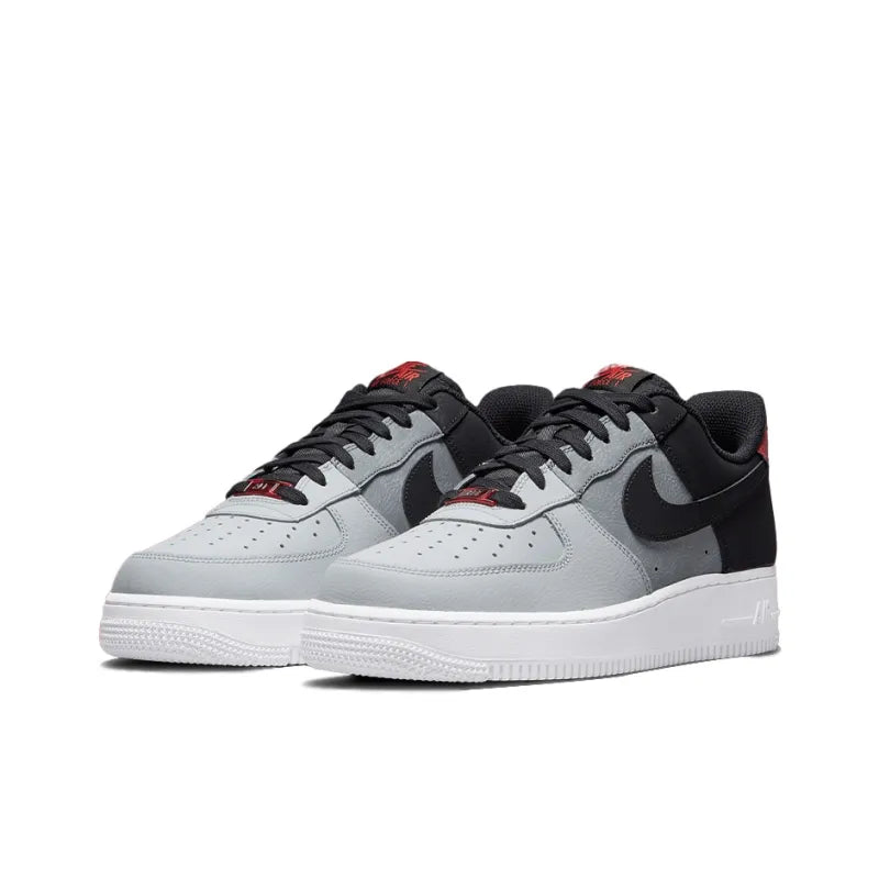 Ni_ke Air Force 1 07 LV8 Patchwork Low-Top Skateboarding Shoes Men's Black, Grey, Red