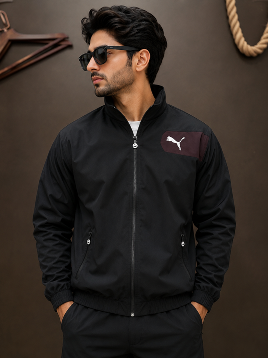 Pu_ma Men’s Black Track Jacket – Premium Lightweight Sports Jacket