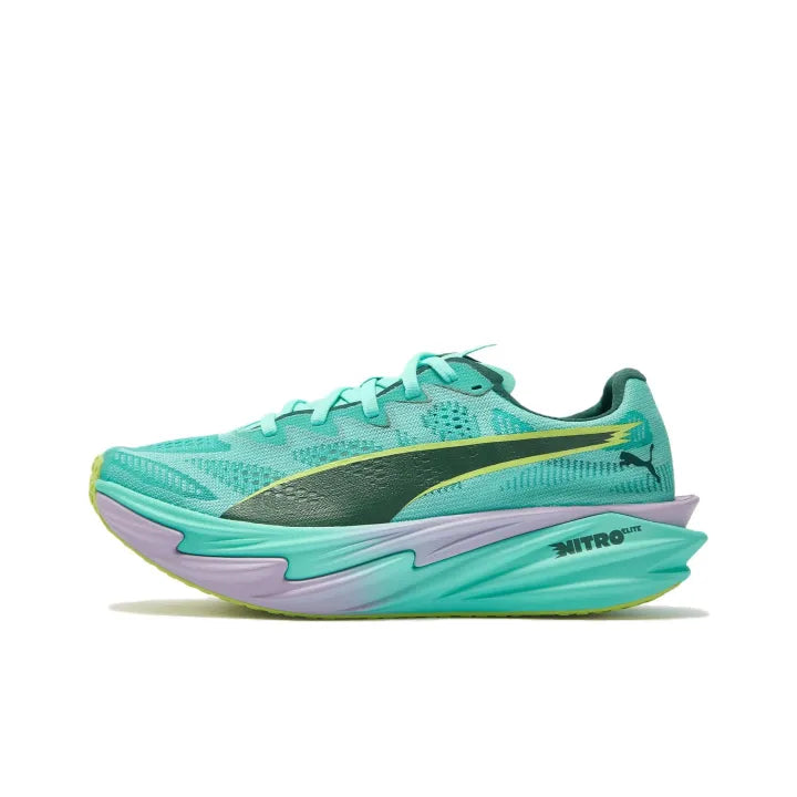 Puma Deviate Nitro Elite 4 Men's Running Shoes x HYROX Deviate Nitro Elite Shock-absorbing Green Shoes
