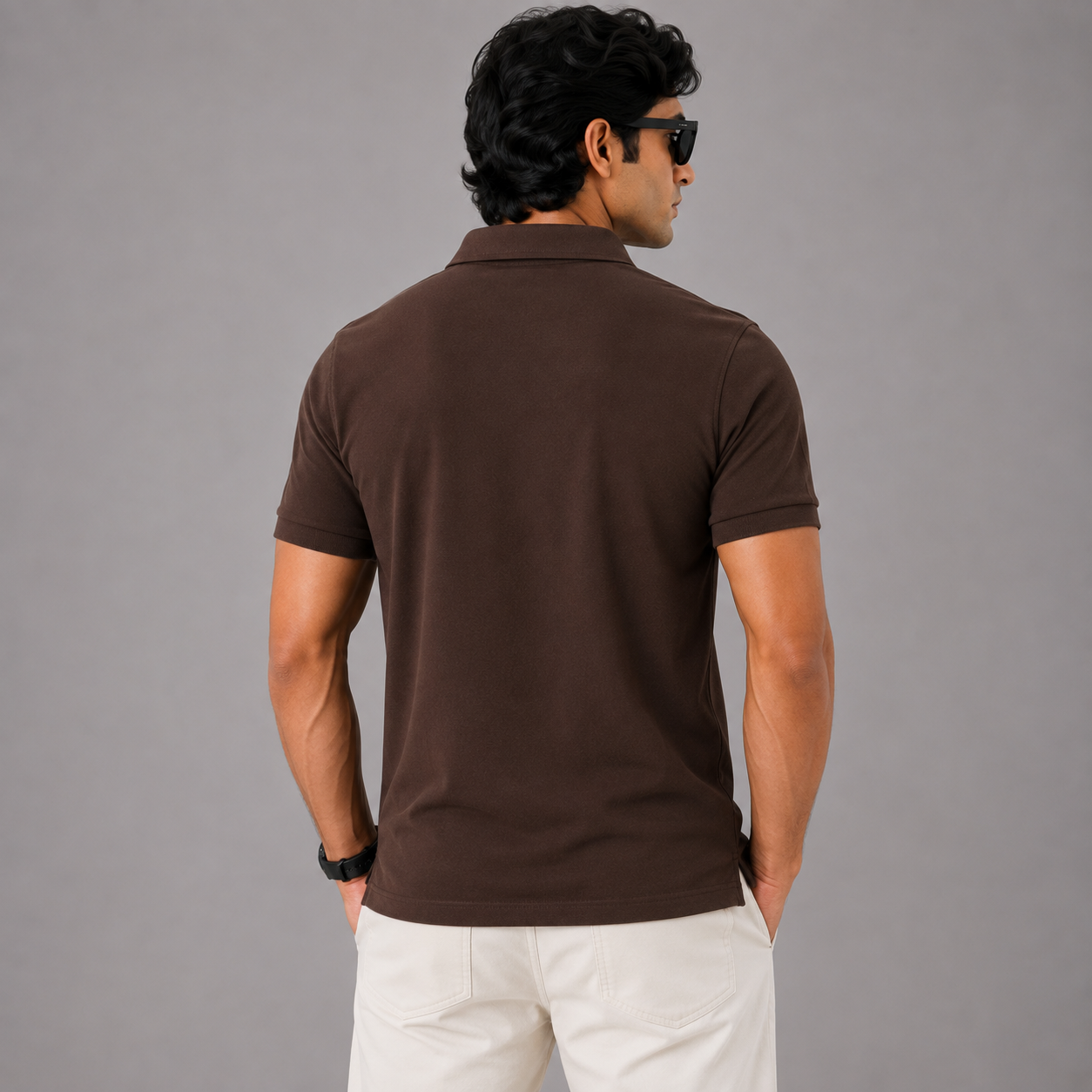 Po_lo Ral_ph Lau_ren Men’s Dark Brown Premium Polo T-Shirt – Signature Pony Logo Classic Fit