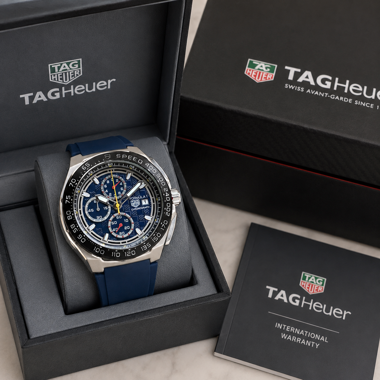 TA_G Heu_er Formula 1 Chronograph Men’s Watch – Blue Dial & Navy Rubber Strap