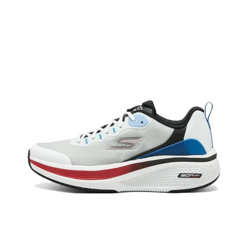 Ske_chers GO RUN Elevate 2.0 Cushioned Low-Top Running Shoes for Men, White