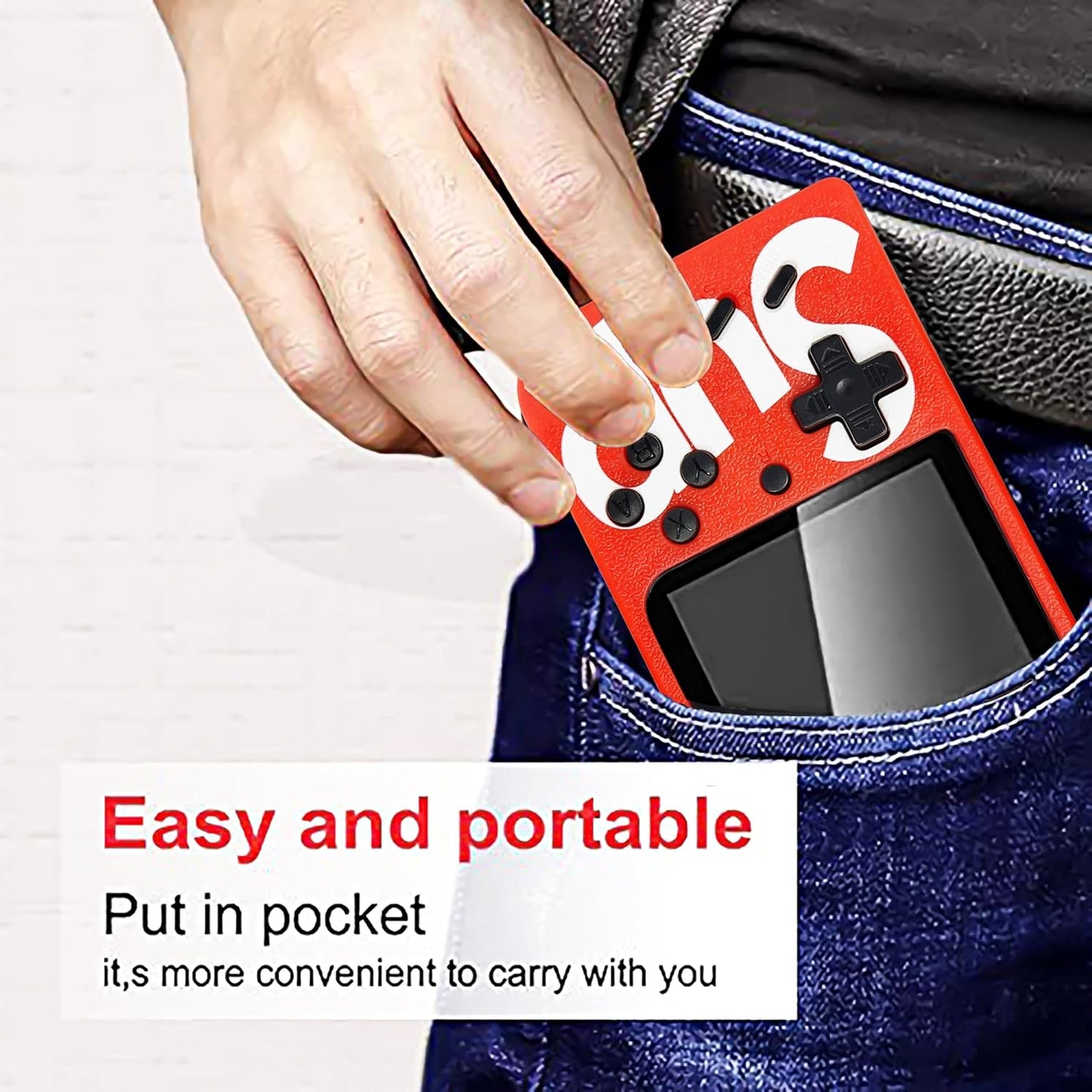 VGRASSP Two Player 400 in 1 Handheld Video Game Console for Kids – Retro Portable Console with Built-in Classic Games, Rechargeable Battery, Gift for Boys & Girls - Multicolor