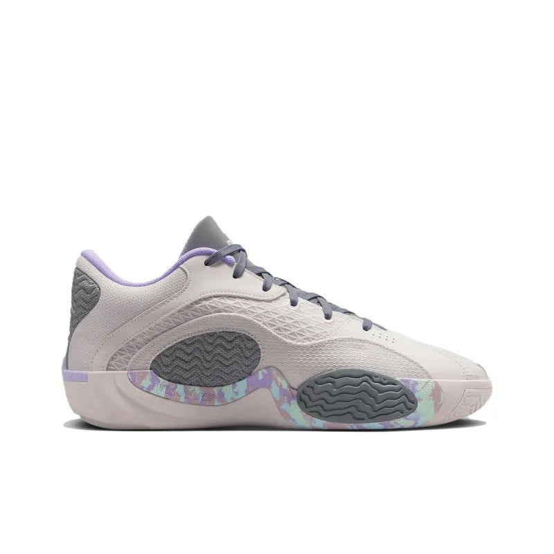 Jor_dan Tatum 2 Easter Abrasion Resistant Low-Top Basketball Shoes Men's Beige Purple Overseas Version