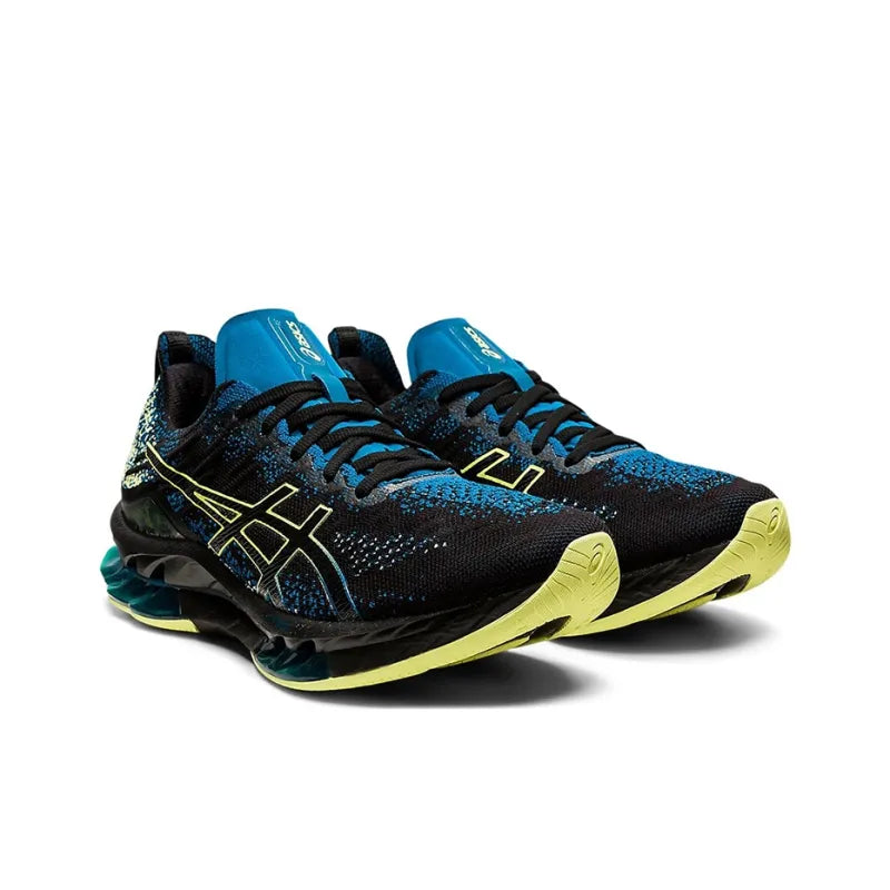 Asi_cs Gel Kinsei Blast Low-Top Casual Running Shoes for Men, Black and Blue