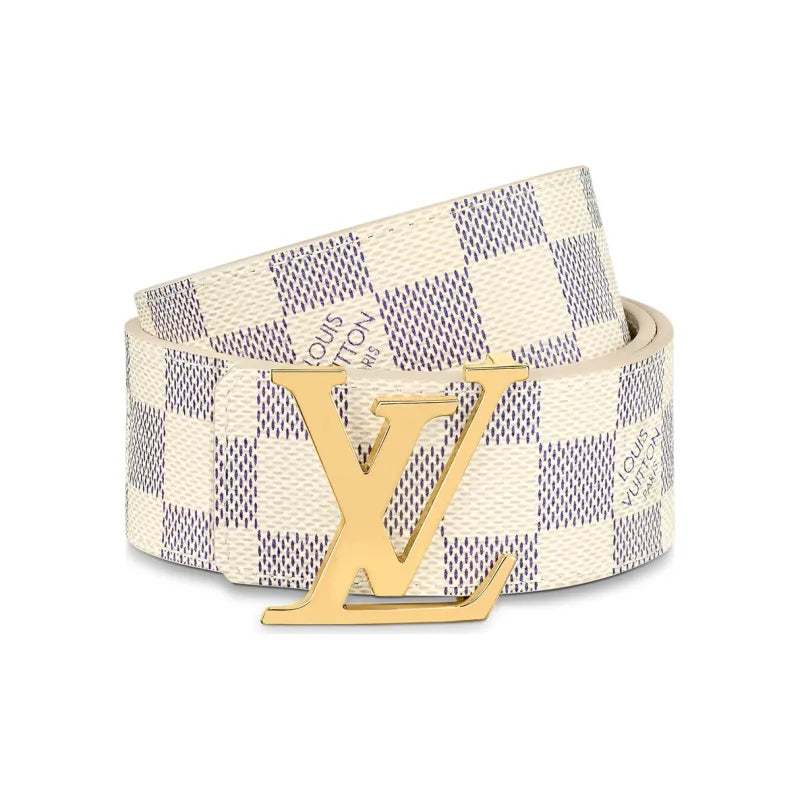 LOUISVUITTON canvas and calfskin belt men's beige width 4CM