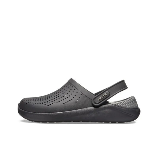 Cr_ocs LiteRide Slip-On + Abrasion-Resistant Sports Sandals, Unisex, Slate Gray