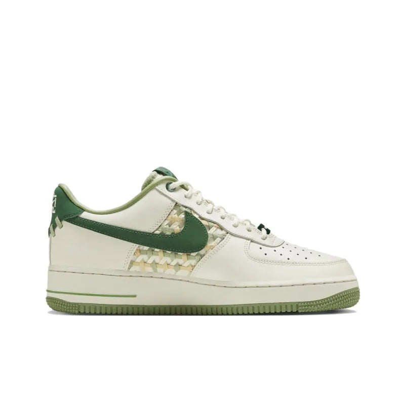 Ni_ke Air Force 1 Low-Top Skateboarding Shoes Unisex White Green