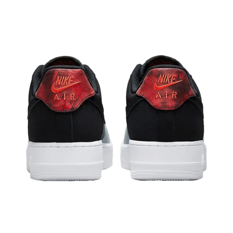 Ni_ke Air Force 1 07 LV8 Patchwork Low-Top Skateboarding Shoes Men's Black, Grey, Red
