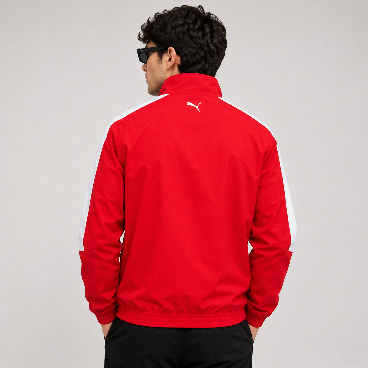 Pu_ma Men's Red Premium Sports Jacket | Full Zip Lightweight Casual Track Jacket