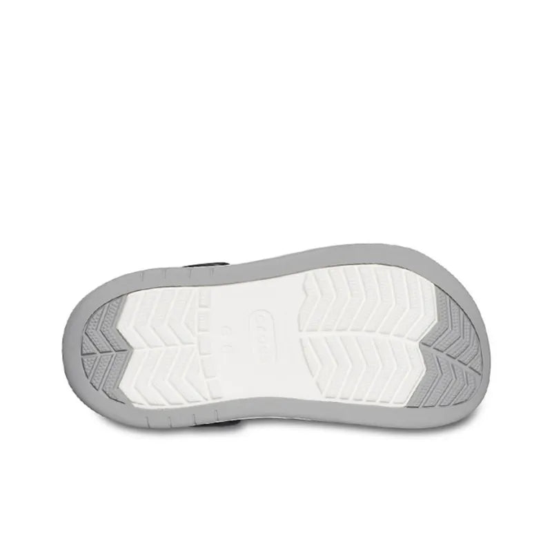 Cr_ocs Crocband Full Force EVA Anti-Slip + Abrasion-Resistant Sports Sandals for Men and Women, Black and White