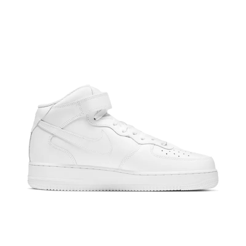 Ni_ke Air Force 1 Mid-Top Skateboarding Shoe Men's Pure White