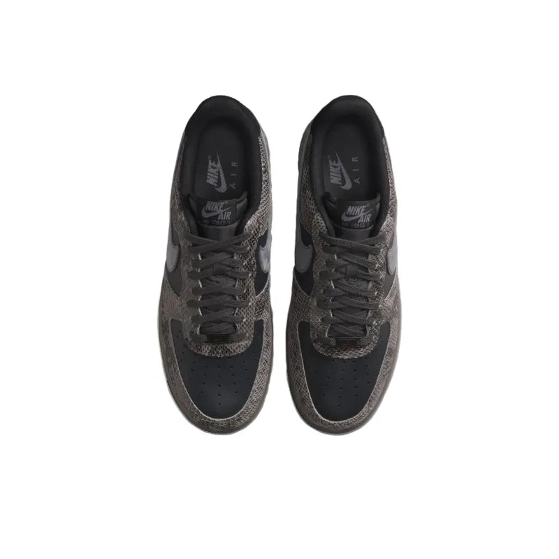 N_ike Air Force 1 Low Snakeskin Off Noir Light Carbon