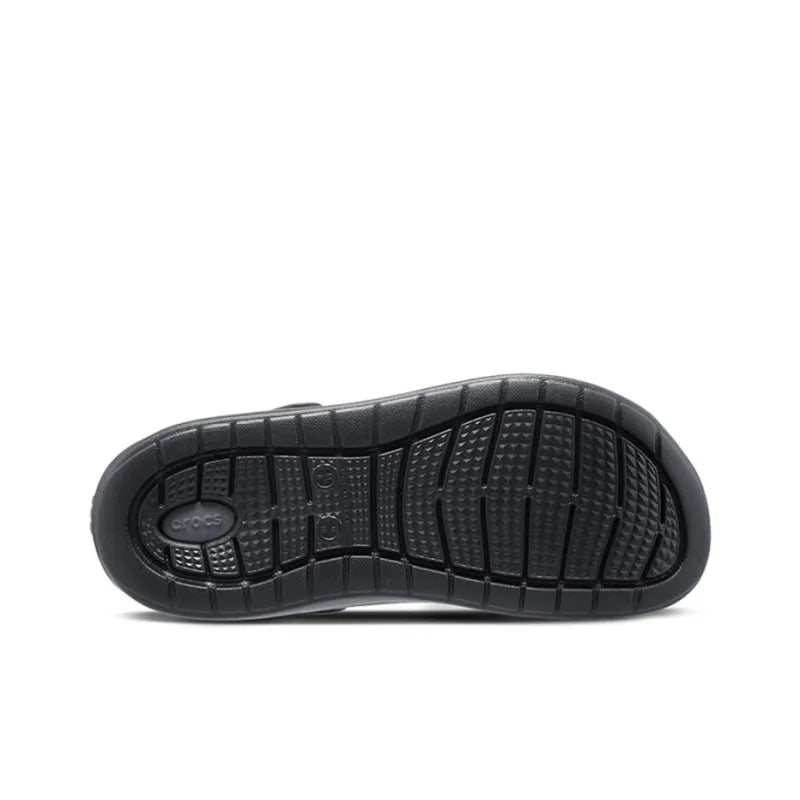 Cr_ocs LiteRide Slip-On + Abrasion-Resistant Sports Sandals, Unisex, Slate Gray