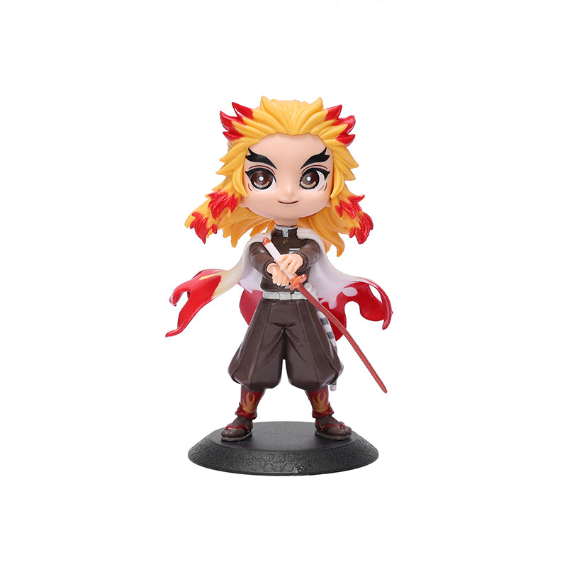 Demon Slayer Rengoku Action Figure – Flame Hashira Kyojuro Collectible Toy, Anime PVC Figurine with Sword, Kimetsu no Yaiba Statue for Fans & Kids - Rengoku