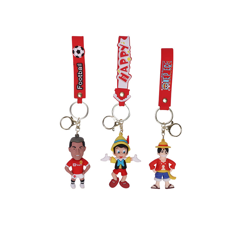 Cute Cartoon Character Keychain Combo Pack of 3 – Stylish Keyrings for Car, Bike & Home Keys | Bag Charm & Gift Accessories