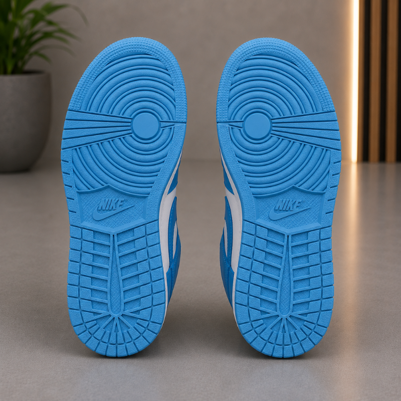 Ni_ke Air Low Sneakers for Men | Blue & White Lace-Up Casual Shoes | Premium Streetwear Edition